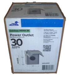 Midwest Electric 30A Outdoor Temporary RV Power Outlet U013PP