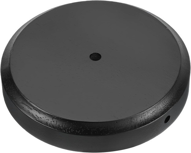 6.75 Inch x 1.2 Inch Round Solid Wooden Lamp Base Size: 6.75 x 1.2