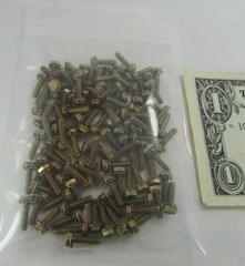 Lot 100 Hex Head #4-40 x 7/16″ Chromate Machine Screws, Captive Star Lock Washer