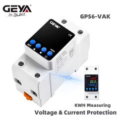 GEYA GPS6 Digital Display Voltage Current KWH Protection Device Protection 2P 40/63/80A 220