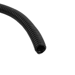 4 M 5×7 mm PVC Flexible Corrugated Conduit Tube for Garden,Office Black