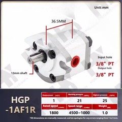 Miniature High Pressure Hydraulic Gear Pump High Pressure Oil Pump Assembly