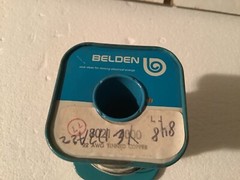 Belden 8021-100 22 AWG Tinned Copper Wire Metal Spool VINTAGE