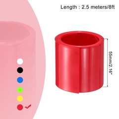 Battery Wrap Heat Shrink Tubing 35mm Dia 55mm Flat 8 Feet Red