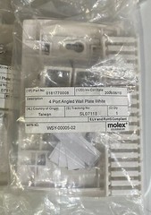 MOLEX SYNERGY WSY-00005-02 ANGLED 4-PORT WALL FACEPLATE WHITE (LOT OF 7)