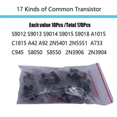 Electronic Component Kit 1390 Pcs LED Diodes Resistors Capacitors Transistors