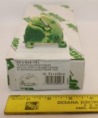 25 PIECE WAGO 812-141 GROUND (EARTH) BUSBAR CARRIER (GREEN/YELLOW)