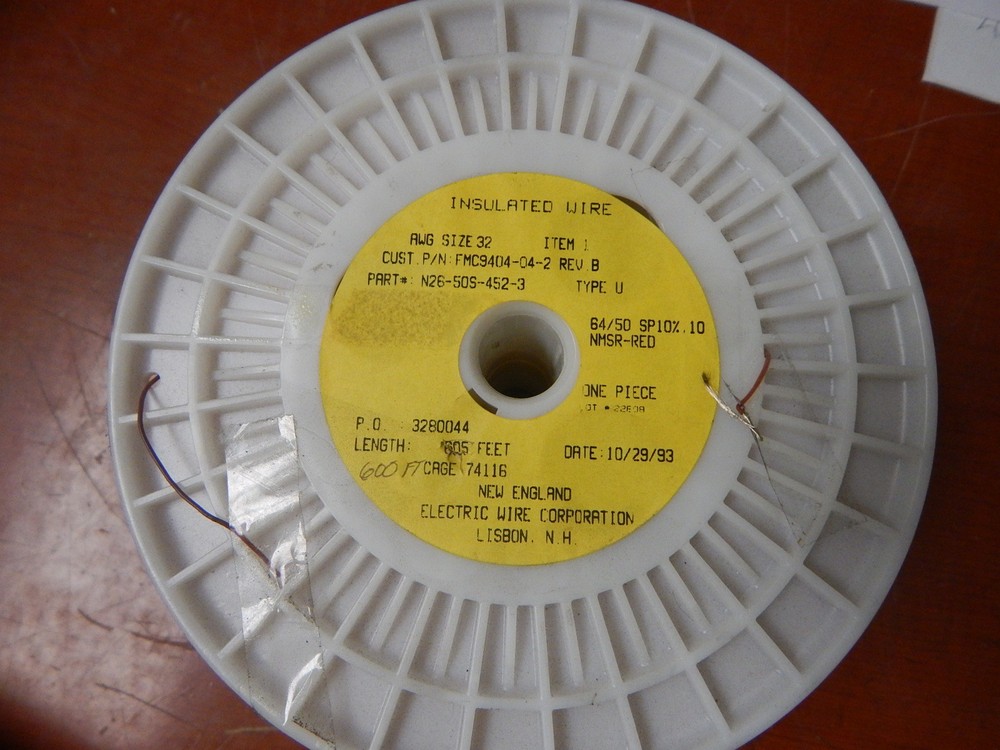 600-Feet Silver Plate Wire FMC9494-04-2 N26-50S-452-3 64/50 SP10% 10 NMSR-Red
