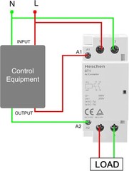 Heschen Modular Contactor CT1‑32/20 220V AC‑7a 32A AC‑7b 20A DIN Rail NEW