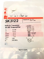 NTE123AP “Original” NTE TO-92 Transistor AKA SK3122 1 pc