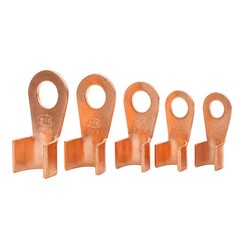 3A-1000A Open Barrel Copper Lugs Ring Terminal Crimp Battery Cable Connector OFC