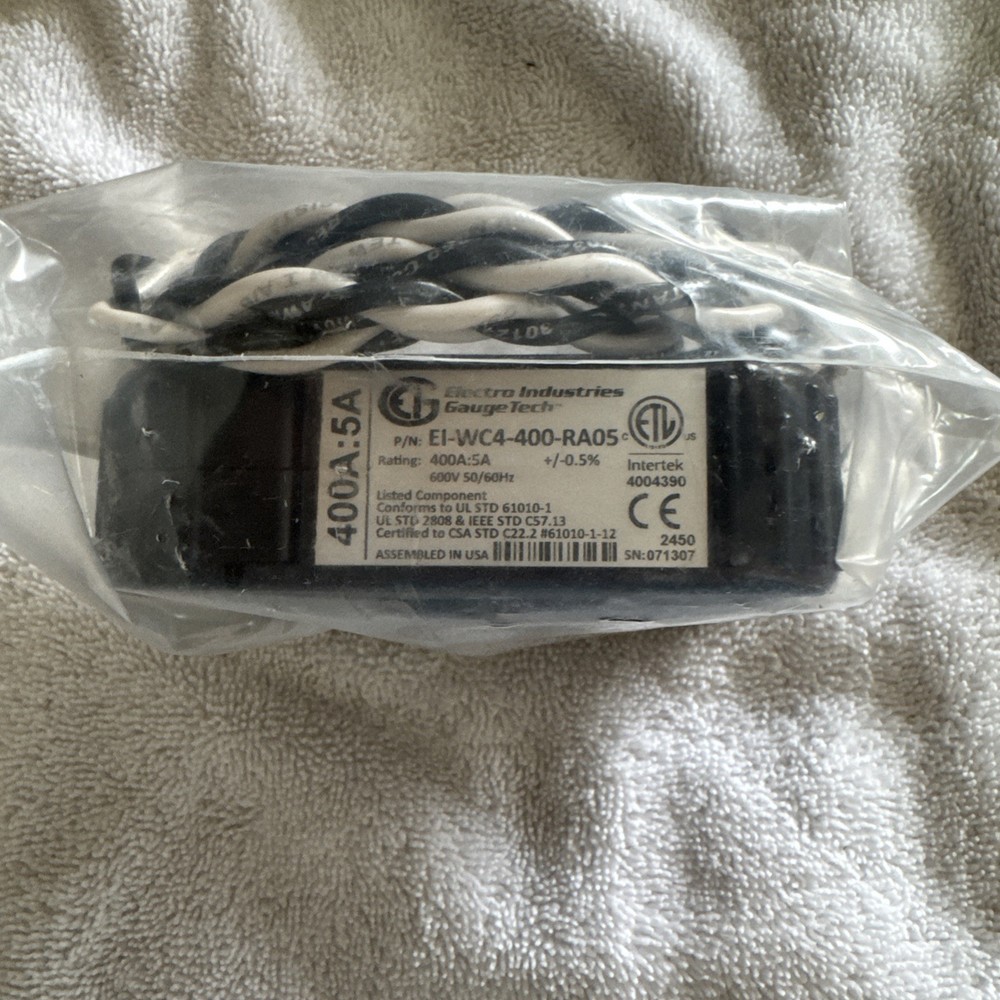 ELECTRO INDUSTRIES GAUGE TECH EI-WC4-400-RA05 400A:5A CT Brand New Free Shipping