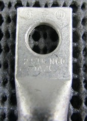 BURNDY YA2C 2AWG 1-HOLE STRAIGHT-BARREL COMPRESSION LUG – LOT OF 5 / NEW NO BOX