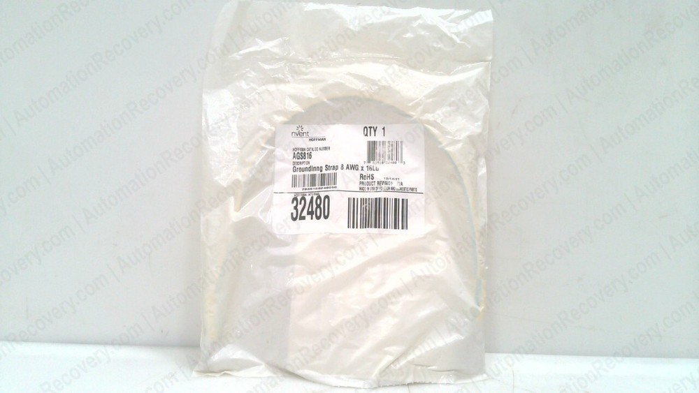 HOFFMAN AGS816 – PACK OF 5 GROUNDING STRAP, NEW #336452