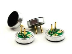 Lot of 4 ICC Intervox MEO-618PN-02-643 Miniature Microphones 6mm x 1.8 mm 2 Volt