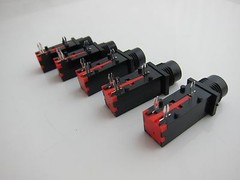 Goedrum 5PCS 3Pin 1/4″ 6.35mm Stereo Phone Jack / Jack Socket / PCB Mount