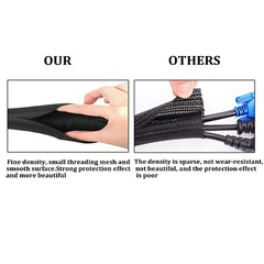 Braided Split Sleeving Wire Loom Tubing Cable insulated Sleeve Cord Protector