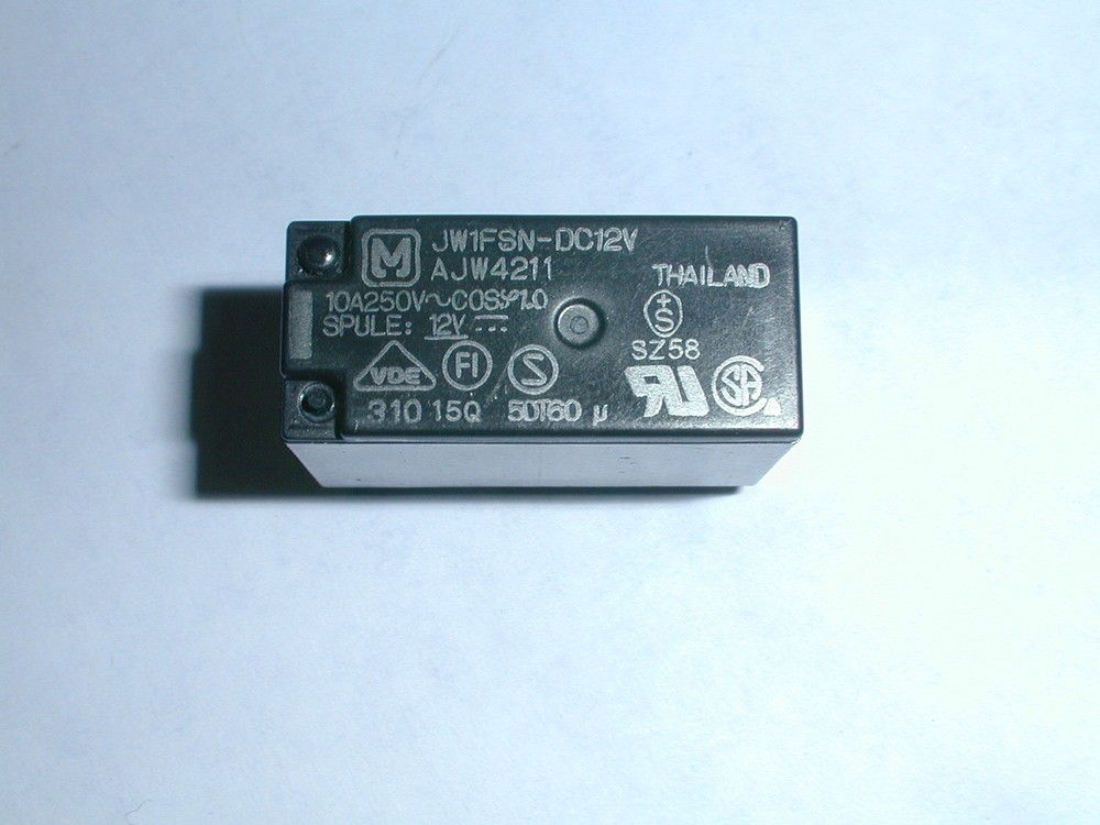 JW1FSN-DC12V General Purpose Relay 12VDC Coil SPDT 10A Contacts PC Board Sealed