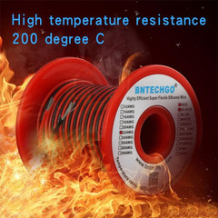 BNTECHGO 22 Gauge Silicone Wire Spool Red and Black Each 50Ft 2 Separate Wires