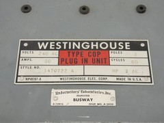 Westinghouse 1470722-A Fusible Bus Plug In Unit Type COP 240V 30A 3P