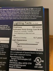 NEW GE LED 7 WATT INDOOR/OUTDOOR WARM WHITE FLOODLIGHT-500 LUMENS-LONG LIFE