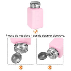 2pcs Solvent Alcohol Dispenser 200ml Push Down Dispenser Pump Bottle Pink