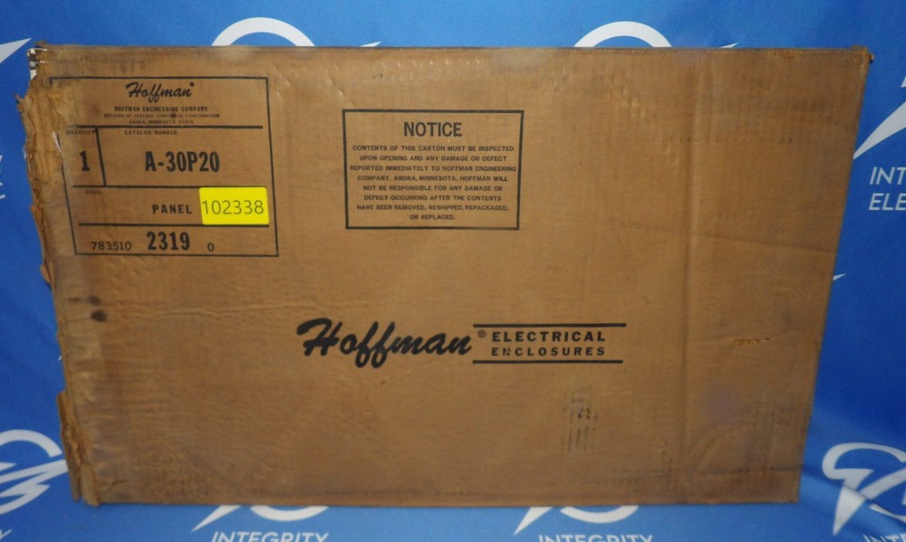 NIB Hoffman A30P20 27″ x 17″ Fits 30″x 2″ Internal Panel + 1 Year Warranty