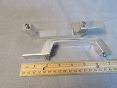 Pair Polished Aluminum Test Equipment Front Panel Handles