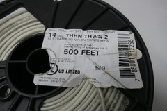 Alan Wire 14N621 Thhn-thwn-2 White Machine Tool Wire 14awg 500ft