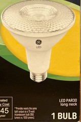 2 GE LED Flood Bulbs,Par30, Soft White, Long Neck, 1000 Lm, 12-Watt – 38446
