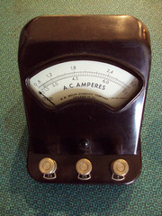 Electrical Voltage Gauge 2 Pcs. Allen Voltmeter, WM Welch Scientific A.C. Ampere