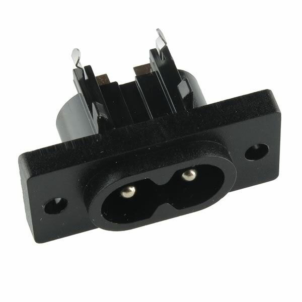Rong Feng RF-180-G IEC Non-Polarized 2-Pin Power Cord Chassis Jack PCB Terminals