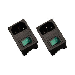 2PCS 250V 10A Rocker Switch with Fused IEC320 C14 Inlet Power Switch Connector