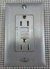 Pass & Seymour 1594-BK 15A 125V GFCI Black Duplex Receptacle Trip Indicator