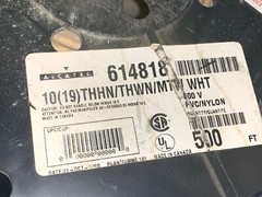 MACHINE TOOL WIRE, 10 AWG, SOLID COPPER, BLACK, THHN/THWN-2, 600V, 220′ EST
