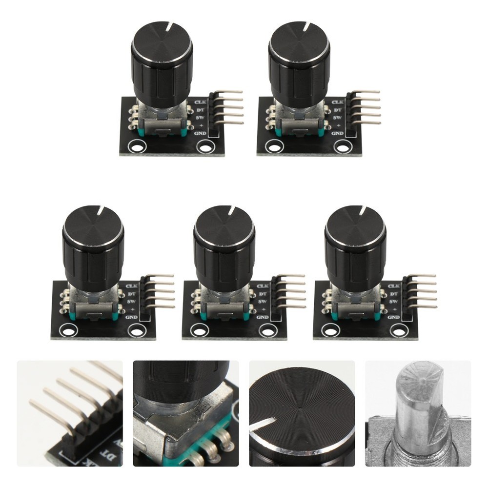5 Pcs Rotary Encoder Module with Potentiometer Rotary Knob Electric Parts