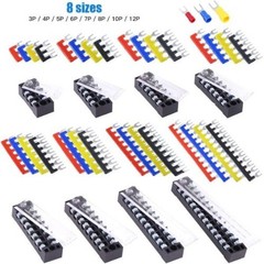 70pcs Terminal Block Set, 5pcs 6 Position Screw Terminal Strip 600V 15A