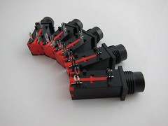 Goedrum 5PCS 3Pin 1/4″ 6.35mm Stereo Phone Jack / Jack Socket / PCB Mount