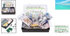 Comprehensive 2200-Piece Electronic Component Kit for DIY Electronics Projects