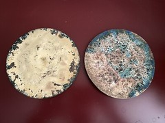 One Pair (2) of Copper Discs Circles – 1mm Thick – 6″ Diameter – 6oz Each –