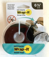 NEW 10-Pk Wrap-It Storage 4006BLTD Self-Gripping Perforated Hook/Loop 6.5ft Tape