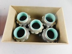 *Box of 5* Midwest Threadless Connectors for Rigid Conduit 152 – NEW Surplus!