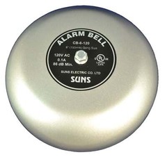 SUNS CB-6-120 Gray 120V Alarm Bell 6 Inch 120 Volt AC (6″ in 120 VAC)