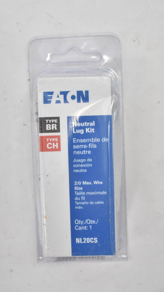 Eaton Neutral Lug Kit 2/0 Max Wire Size Type BR Type CH Genuine OEM 125 AMP