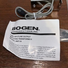 Bogen WMT-1A 10K To 600 Ohm Input / Line Transformer – New Unused In Bag