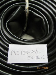 PVC Flexible Tubing Alpha PVC-105-2-1/2, 2-1/2″ Black, 50 Feet, Non-Shrink