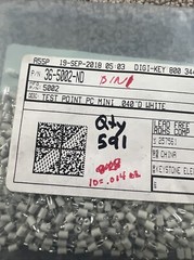Keystone Electronics PC Test Point Mini Phosphor Bronze Silver 365002ND QTY 591
