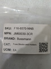 Bussmann JM60030-3CR Modular Fuse Block 3 Pole 30A 600V Class J Industrial OEM