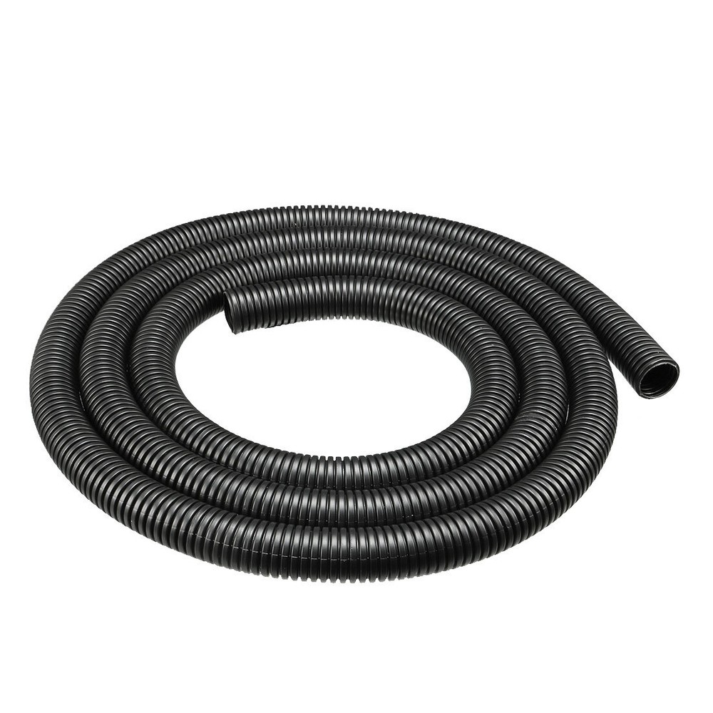 1.6 M 16 x 20 mm PP Flexible Corrugated Conduit Tube for Garden,Office Black