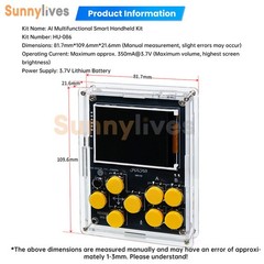 DIY Game Console Kit LCD Multifunctional Weather Clock AI Voice Dialogue Gift